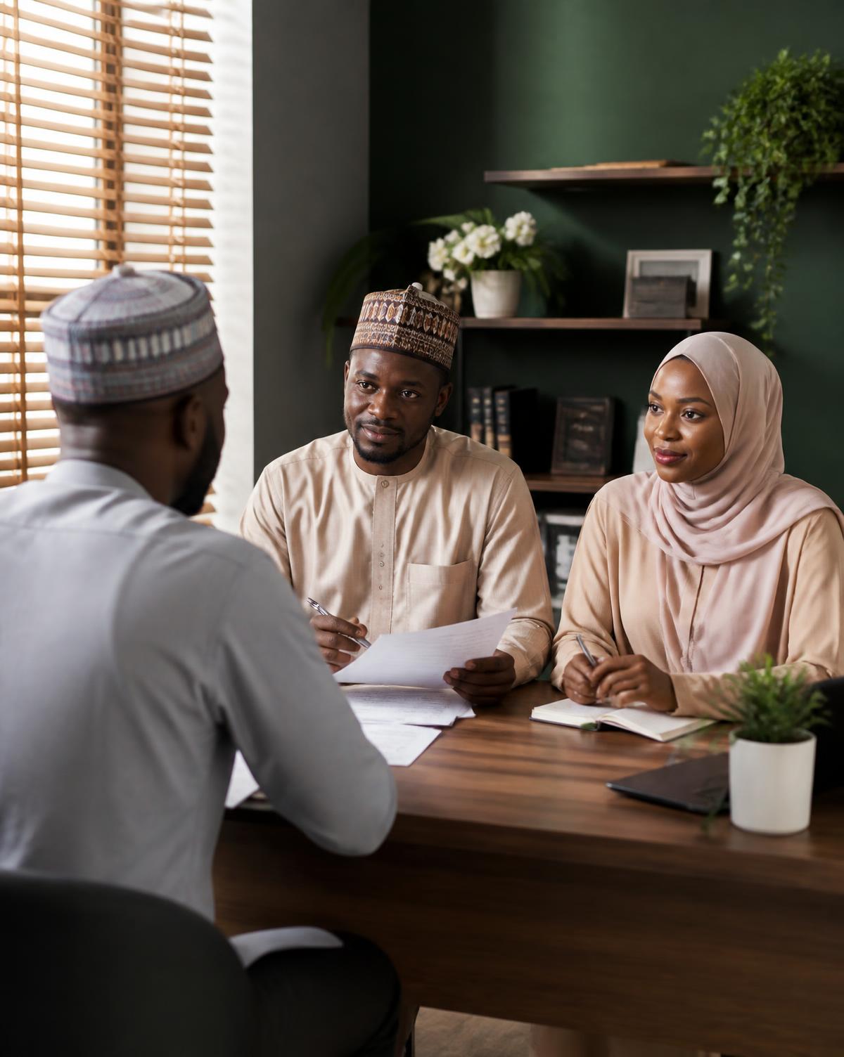 Armani Lending advisers reviewing a facility with a customer